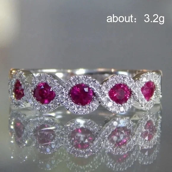 New 925 Silver Beautiful Sapphire Ring - Picture 6 of 6